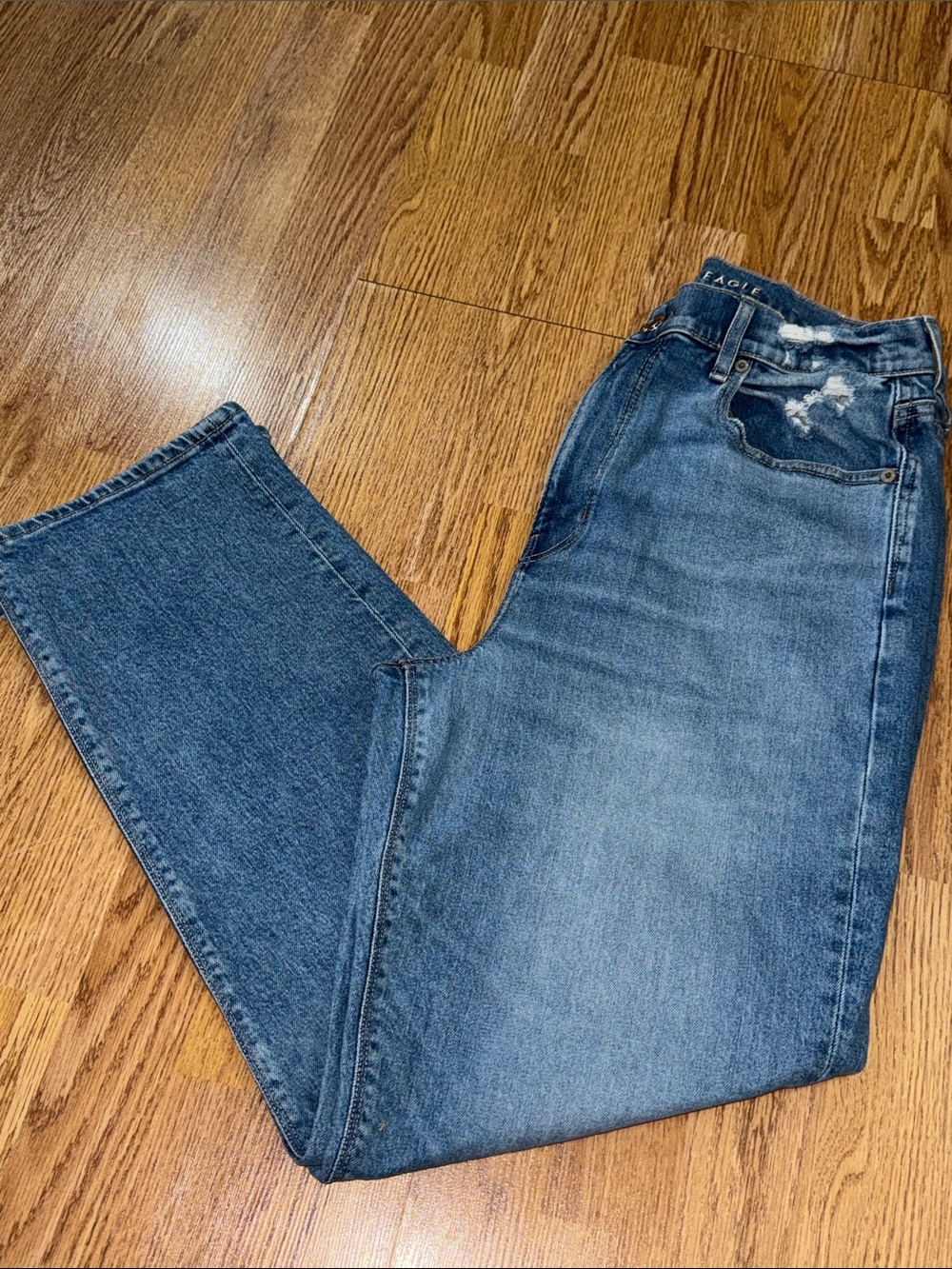AMERICAN EAGLE AE HIGHEST RISE BOYFRIEND STRETCH WOMENS JEANS SIZE 12